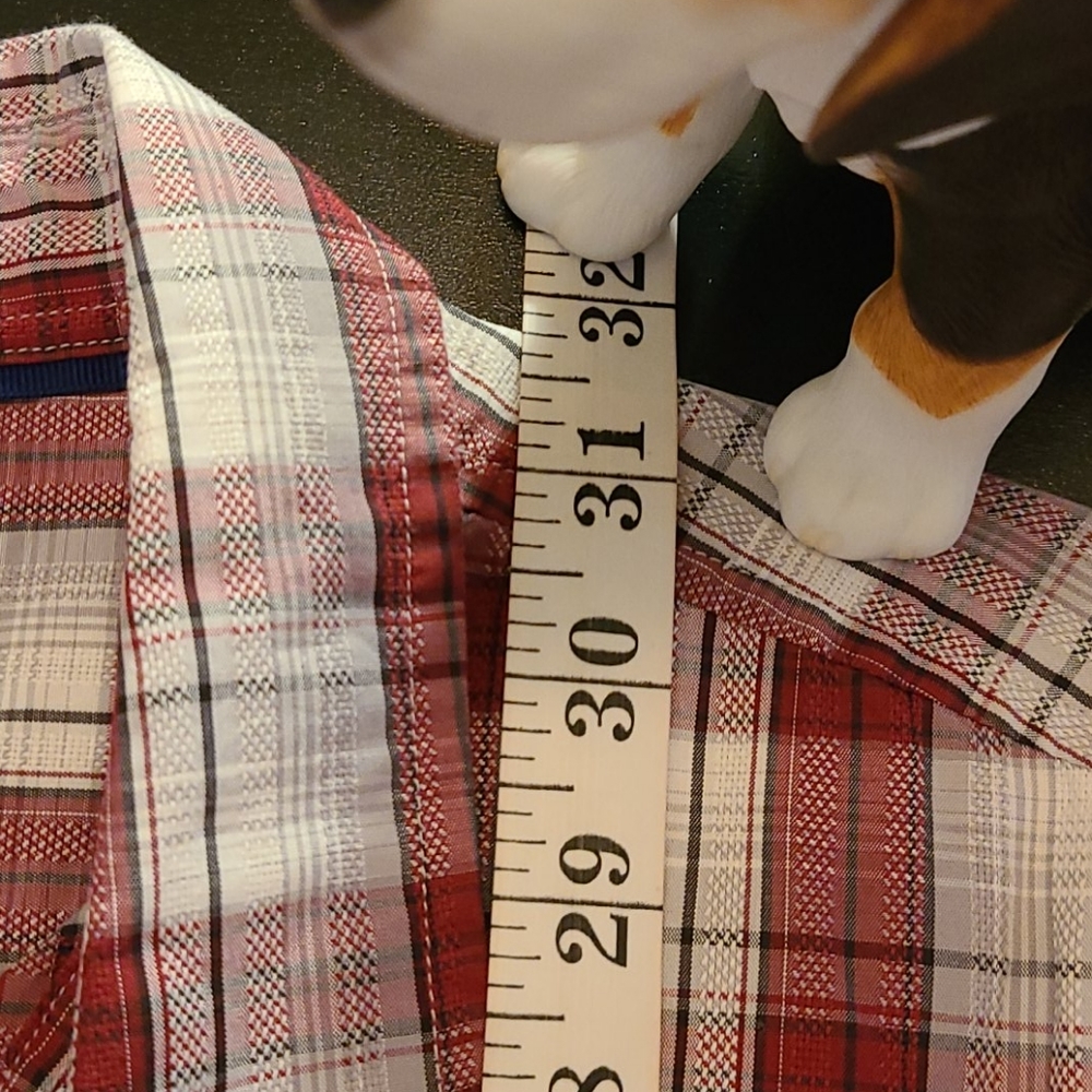 Apt. 9 Plade red&white button up shirt XXL - Picture 8 of 9